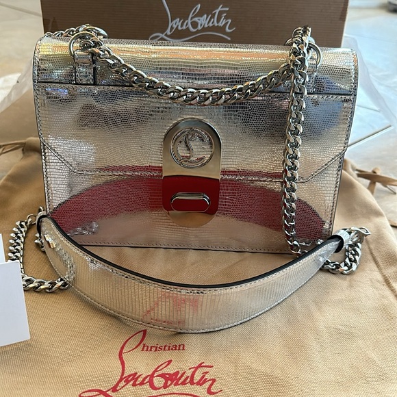 Christian Louboutin Elisa small calf bag. Metallic silver. - Picture 2 of 16